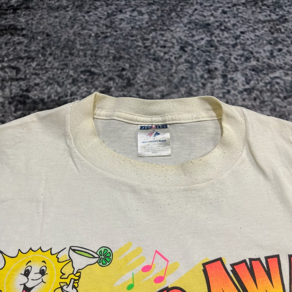 Vintage Jimmy Buffet Wasted Away T Shirt Mens‎ XXL White Music Concert - Picture 5 of 13